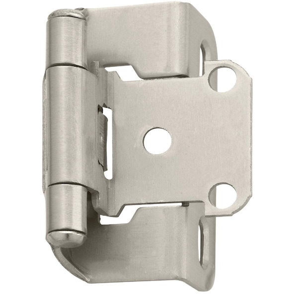 Amerock Satin Nickel Self-Closing Partial Wrap Overlay Hinge, 2PK BPR7550G10 - main